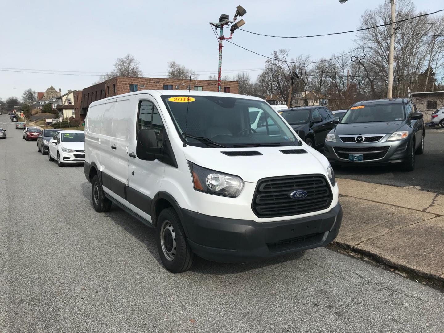 2018 White /White Ford Transit 250 (1FTYR1ZM9JK) with an 3.7 V6 engine, Automatic transmission, located at 577 Chester Pike, Prospect Park, PA, 19076, (610) 237-1015, 39.886154, -75.302338 - Photo#2